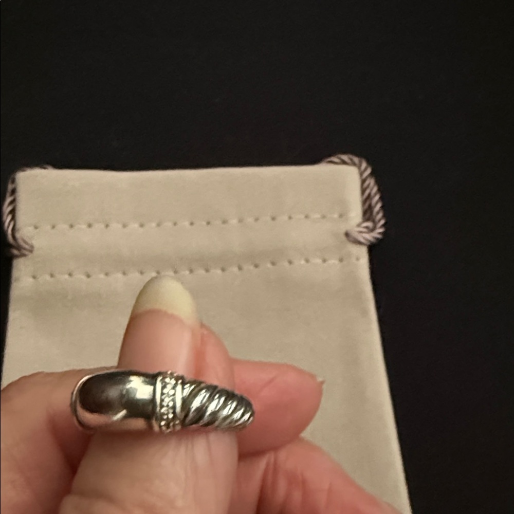 David Yurman Silver Band with Pouch size 5.5 - Picture 4 of 5